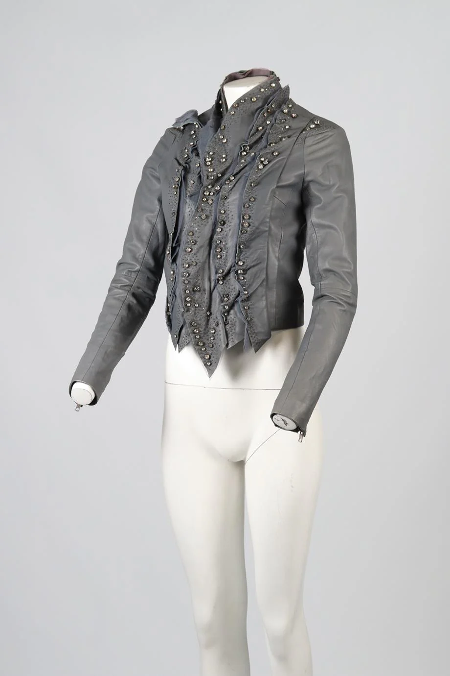 GIVENCHY CRYSTAL AND LEATHER JACKET FR 38 UK 10 - Image 3