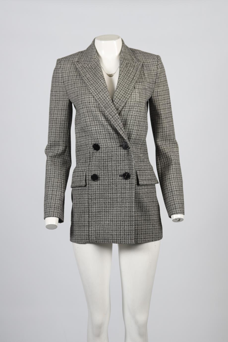 GIVENCHY DOUBLE BREASTED WOOL BLAZER FR 34 UK 6 - Image 2