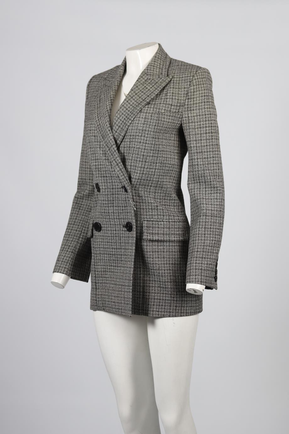 GIVENCHY DOUBLE BREASTED WOOL BLAZER FR 34 UK 6 - Image 3