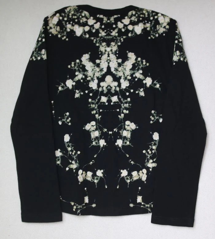 GIVENCHY KIDS GIRLS BLACK FLORAL T-SHIRT 5 YEARS - Image 3