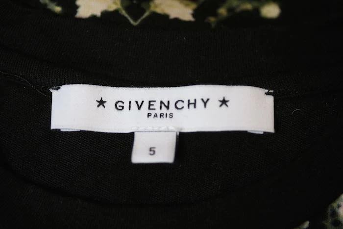 GIVENCHY KIDS GIRLS BLACK FLORAL T-SHIRT 5 YEARS - Image 4