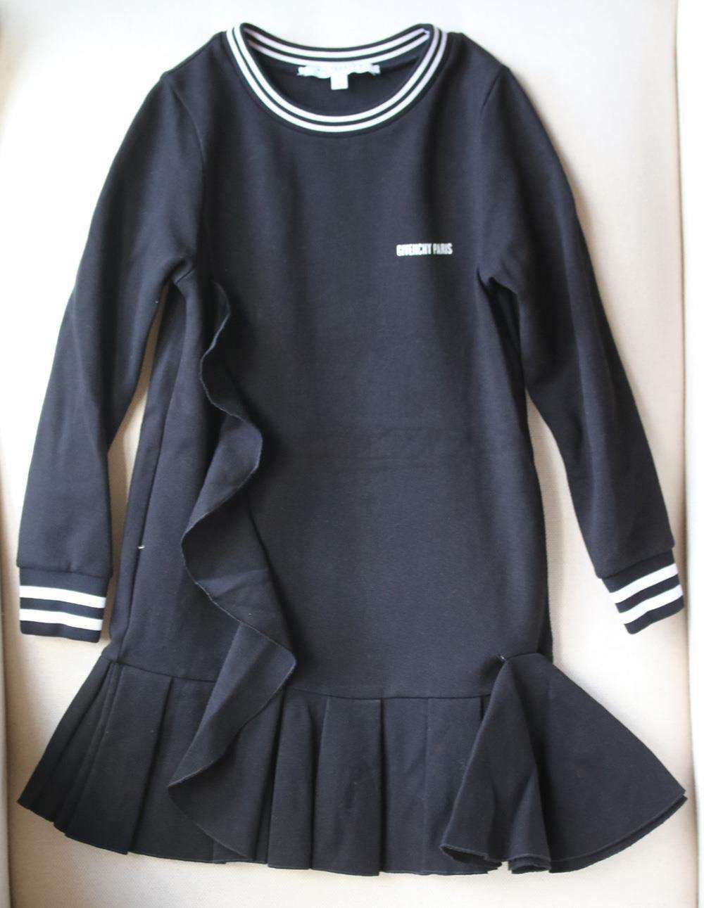 GIVENCHY KIDS GIRLS RUFFLE JERSEY DRESS 6 YEARS - Image 2