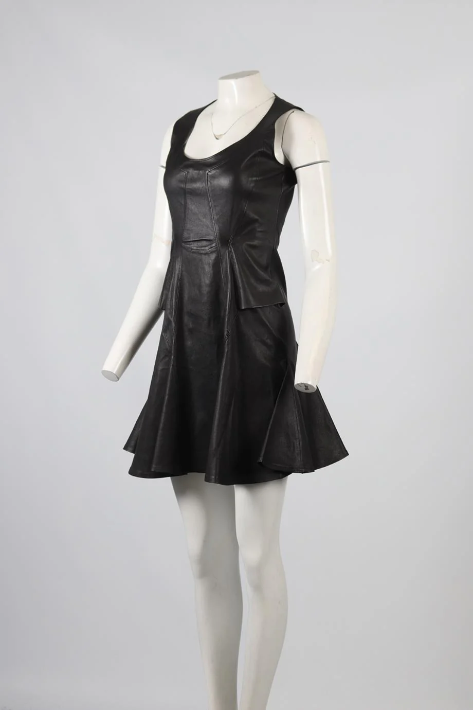 GIVENCHY LEATHER MINI DRESS FR 38 UK 10 - Image 3