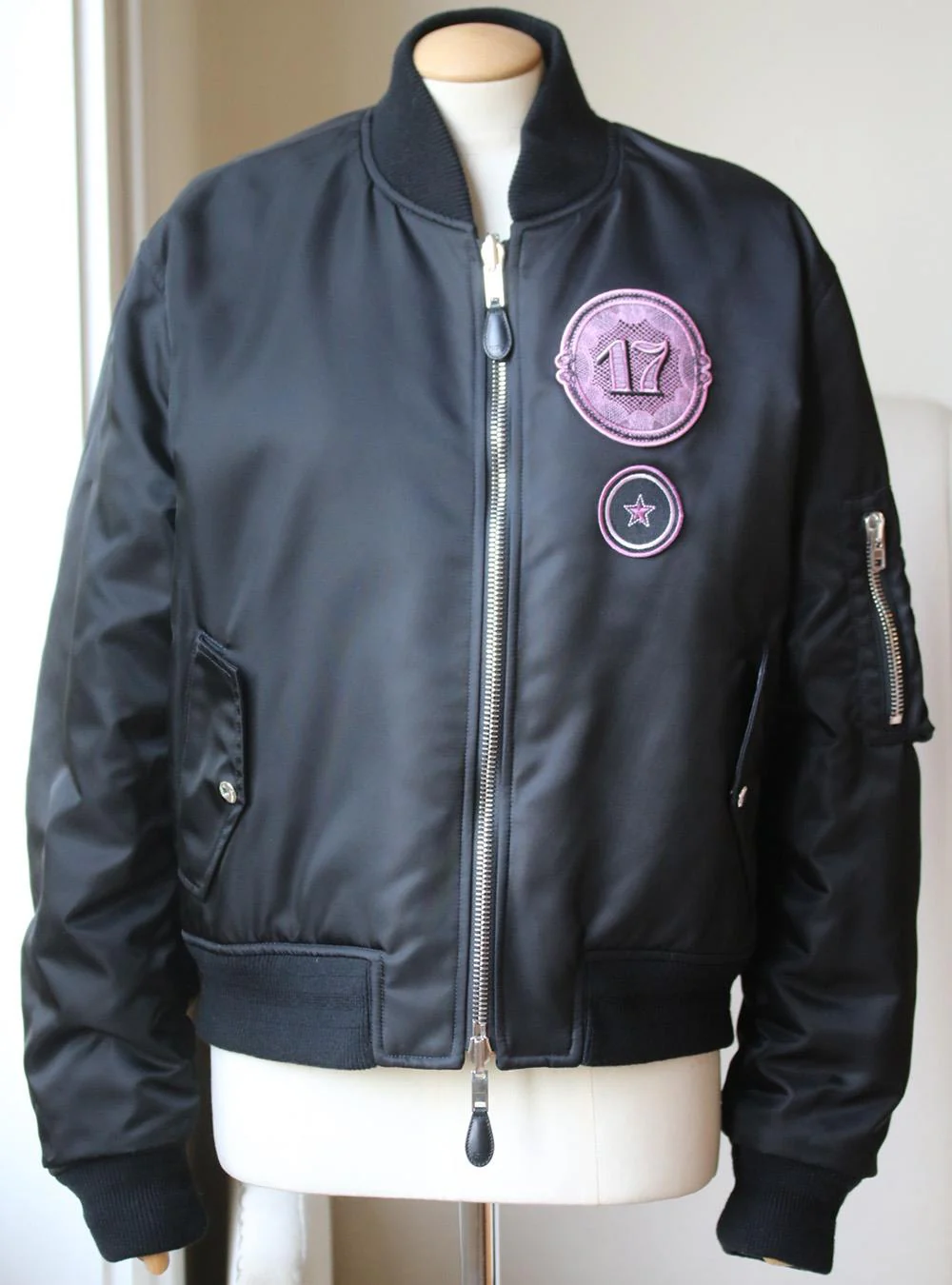 GIVENCHY MANDALA PATCH REVERSIBLE BOMBER JACKET IT 38 UK 6 - Image 5
