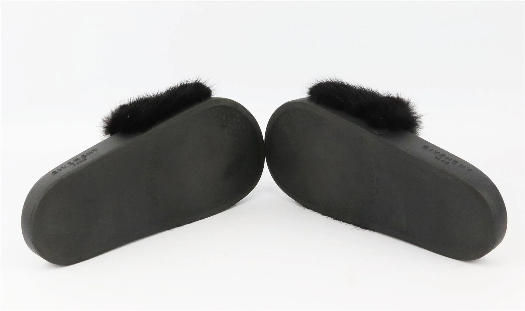 GIVENCHY MINK FUR AND RUBBER SLIDES EU 38 UK 5 US 8 - Image 5