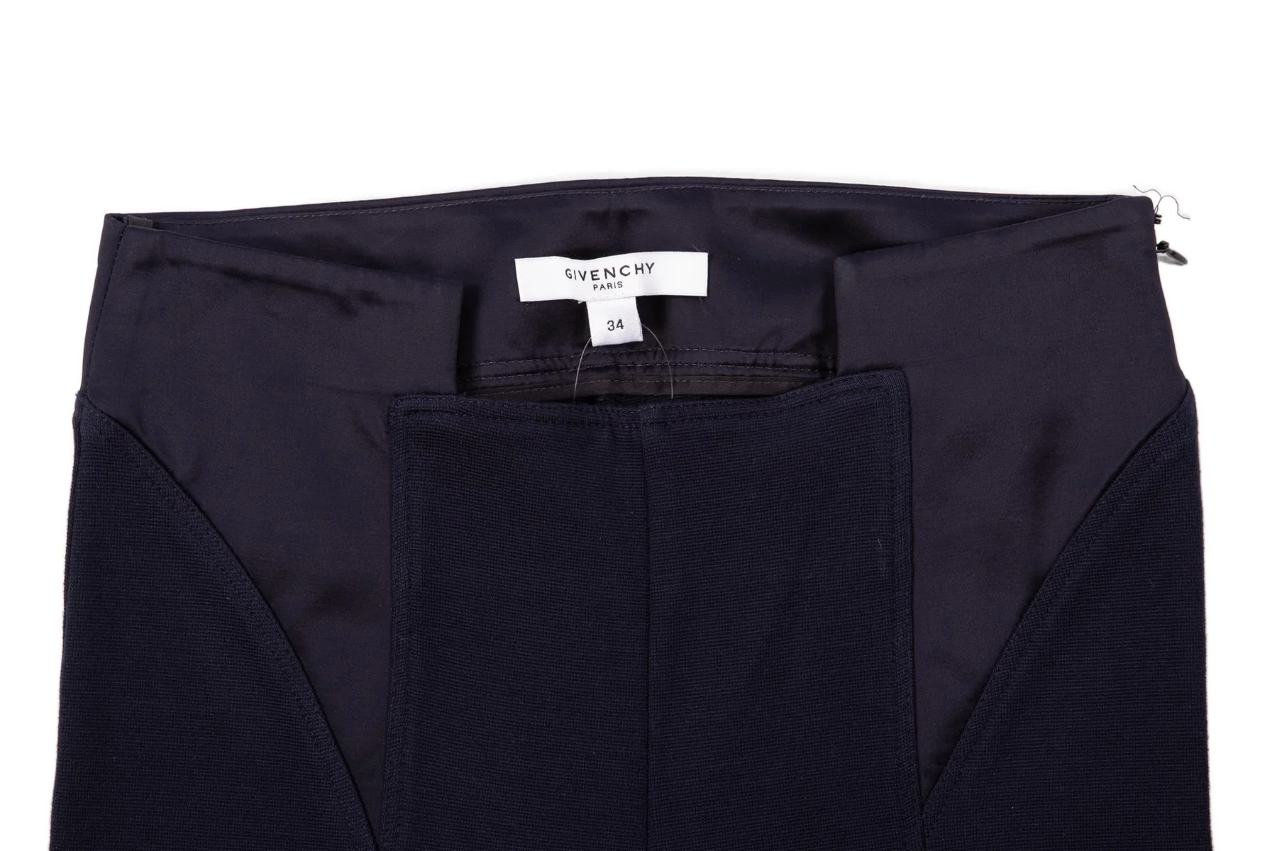 GIVENCHY NAVY WOOL LEGGINGS FR 34 UK 6 - Image 3