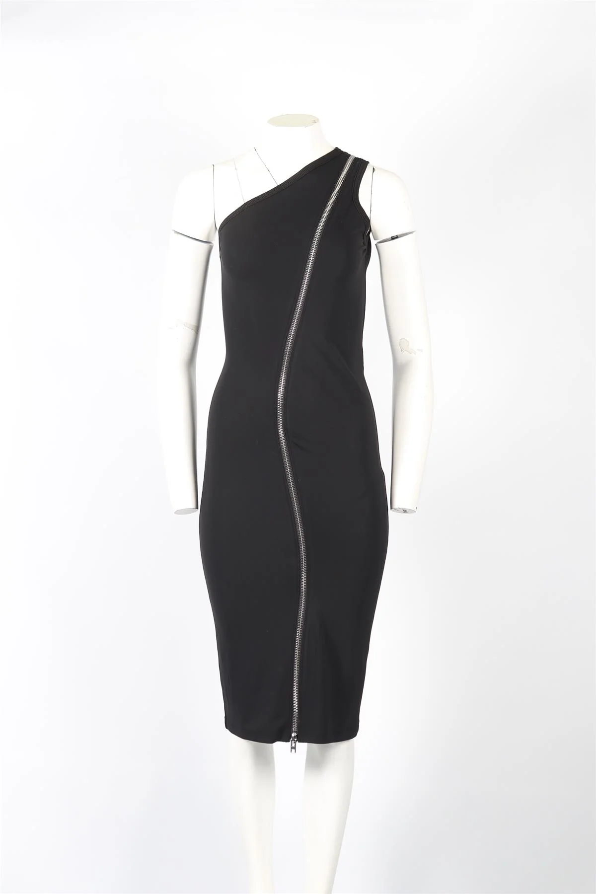 GIVENCHY ONE SHOULDER JERSEY MIDI DRESS FR 38 UK 10 - Image 2