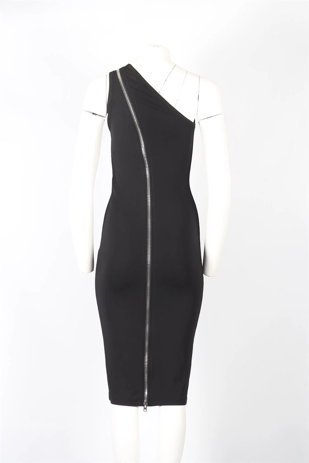 GIVENCHY ONE SHOULDER JERSEY MIDI DRESS FR 38 UK 10 - Image 4