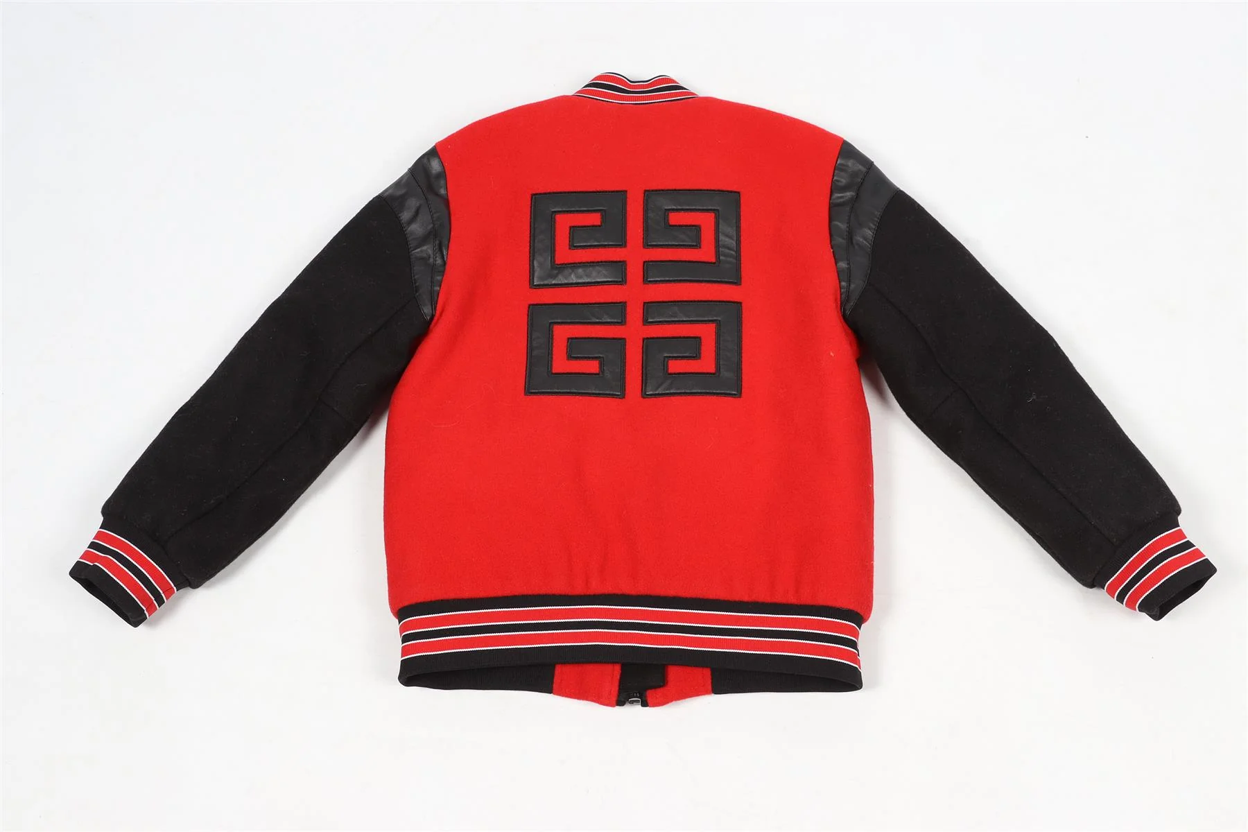 GIVENCHY RED, WHITE AND BLACK KIDS BOYS WOOL BLEND BOMBER JACKET 6 YEARS - Image 4