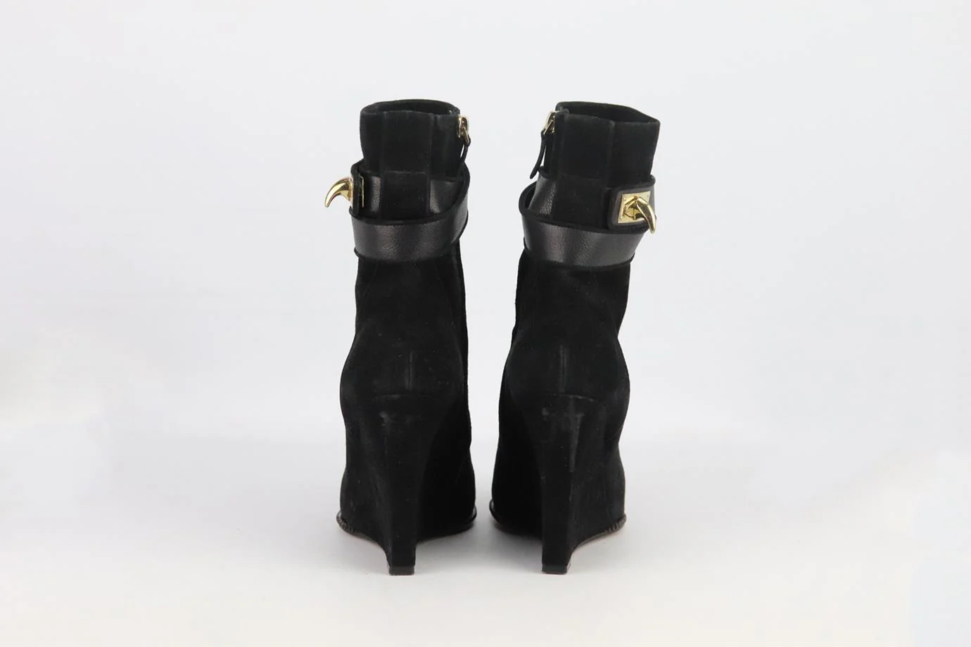 GIVENCHY SHARK LOCK SUEDE WEDGE ANKLE BOOTS EU 38 UK 5 US 8 - Image 4