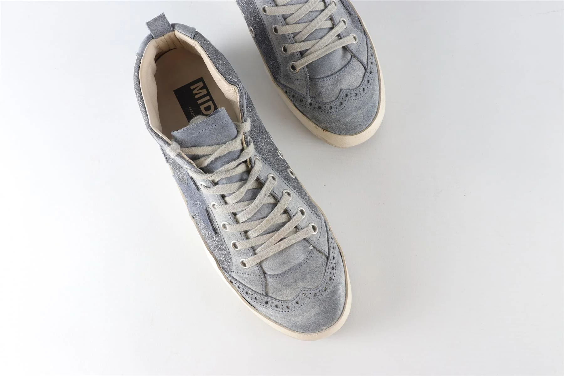GOLDEN GOOSE DELUXE BRAND BLUE MID STAR LEATHER SNEAKERS EU 40 UK 7 US 10 - Image 4