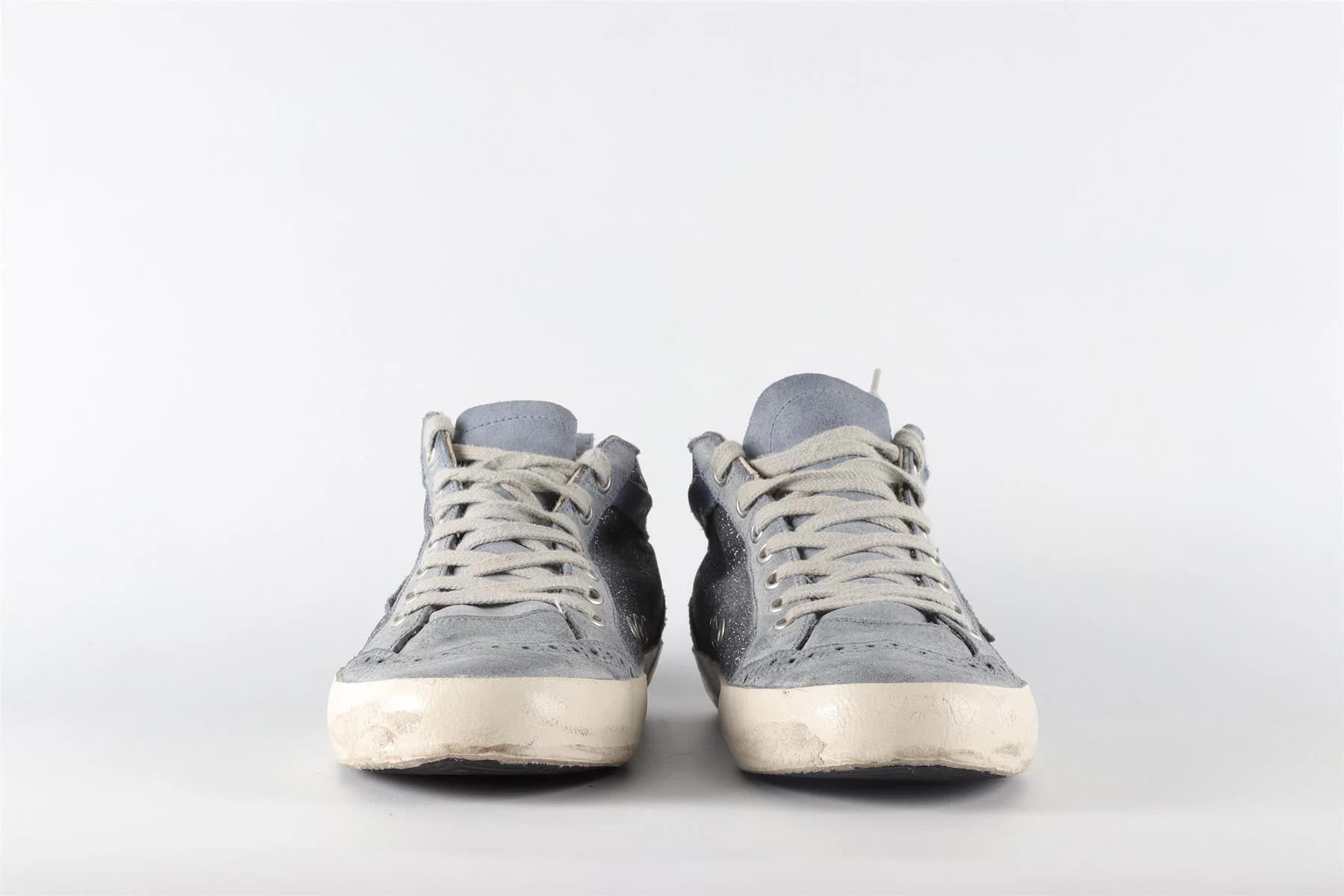 GOLDEN GOOSE DELUXE BRAND BLUE MID STAR LEATHER SNEAKERS EU 40 UK 7 US 10 - Image 9