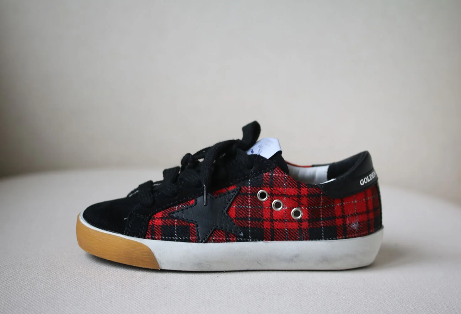 GOLDEN GOOSE DELUXE BRAND FOR BONPOINT TARTAN SNEAKERS EU 28 UK 10 - Image 2