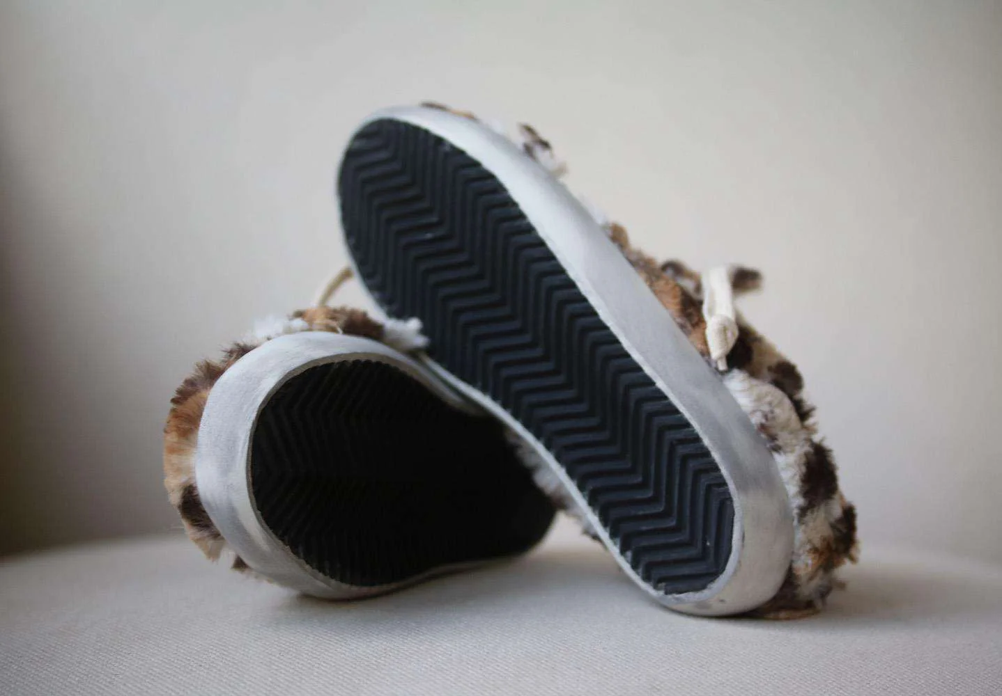 GOLDEN GOOSE DELUXE BRAND KIDS LEOPARD FAUX FUR SNEAKERS EU 29 UK 11 - Image 5