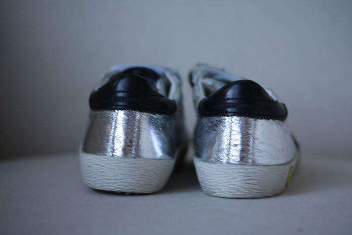 GOLDEN GOOSE DELUXE BRAND KIDS SILVER ZEBRA TRAINERS EU 24 UK 7 - Image 3