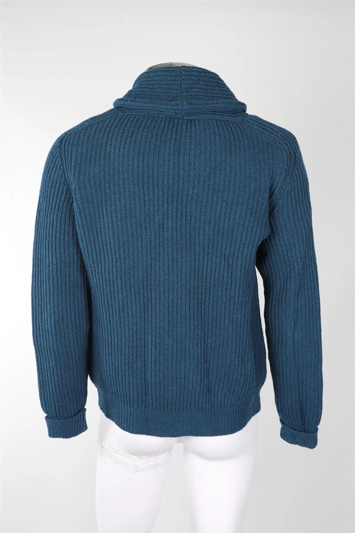 GOLDEN GOOSE DELUXE BRAND MEN'S BLUE WOOL CARDIGAN LARGE - Image 4