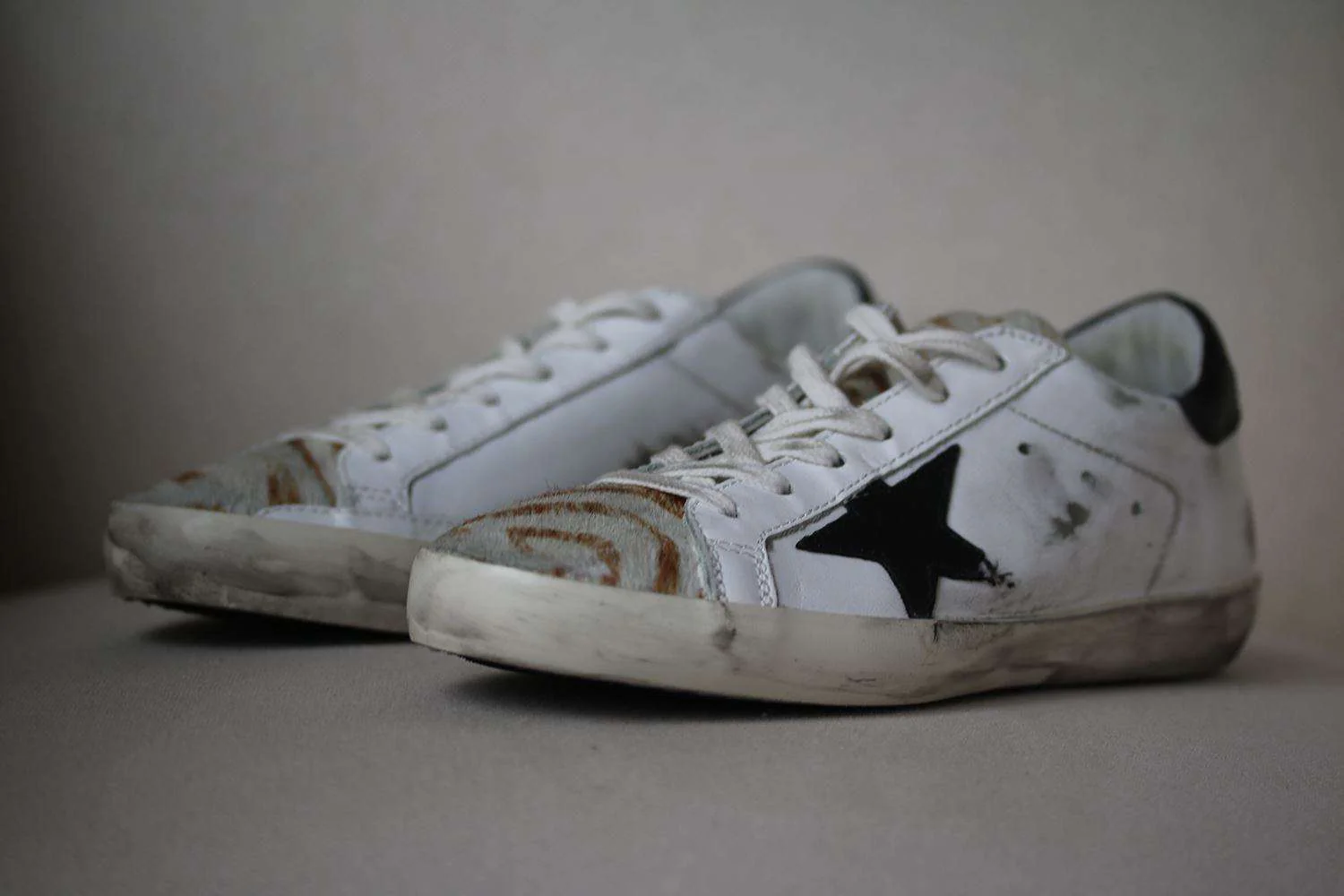 GOLDEN GOOSE DELUXE BRAND SUPERSTAR CALF HAIR LEATHER SNEAKERS EU 38 UK 5 US 8 - Image 3