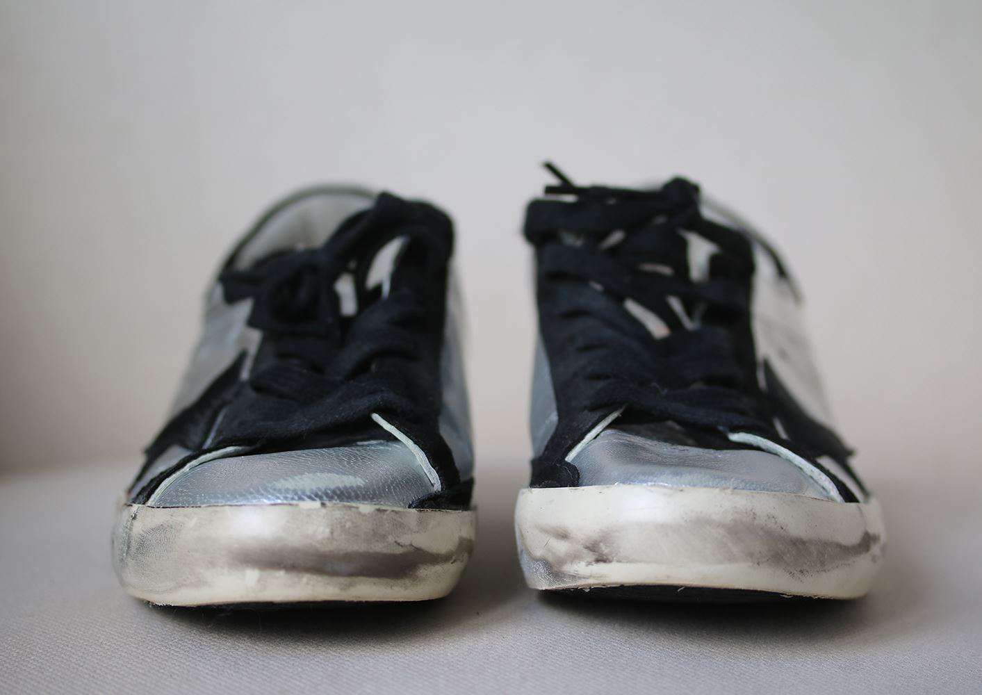 GOLDEN GOOSE DELUXE BRAND SUPERSTAR DISTRESSED LEATHER SNEAKERS EU 38 UK 5 US 8 - Image 4