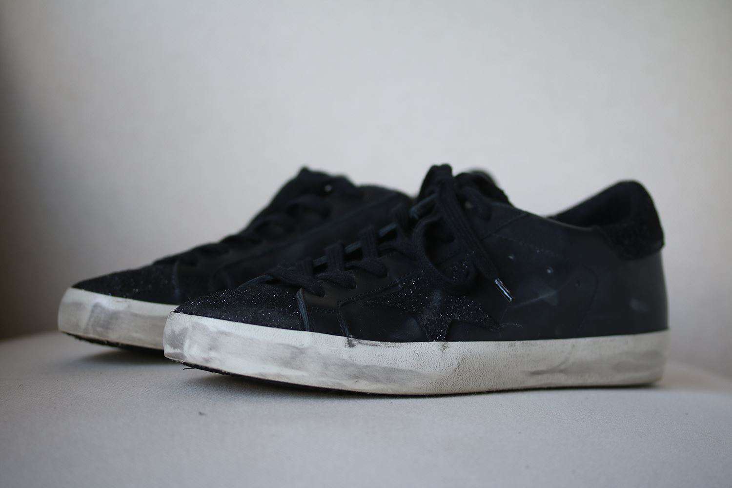 GOLDEN GOOSE DELUXE BRAND SUPERSTAR GLITTER LEATHER SNEAKERS EU 38 UK 5 US 8 - Image 2
