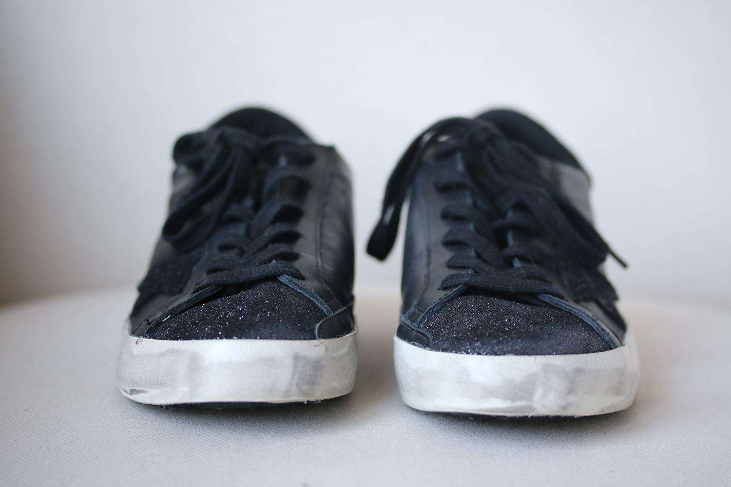 GOLDEN GOOSE DELUXE BRAND SUPERSTAR GLITTER LEATHER SNEAKERS EU 38 UK 5 US 8 - Image 3