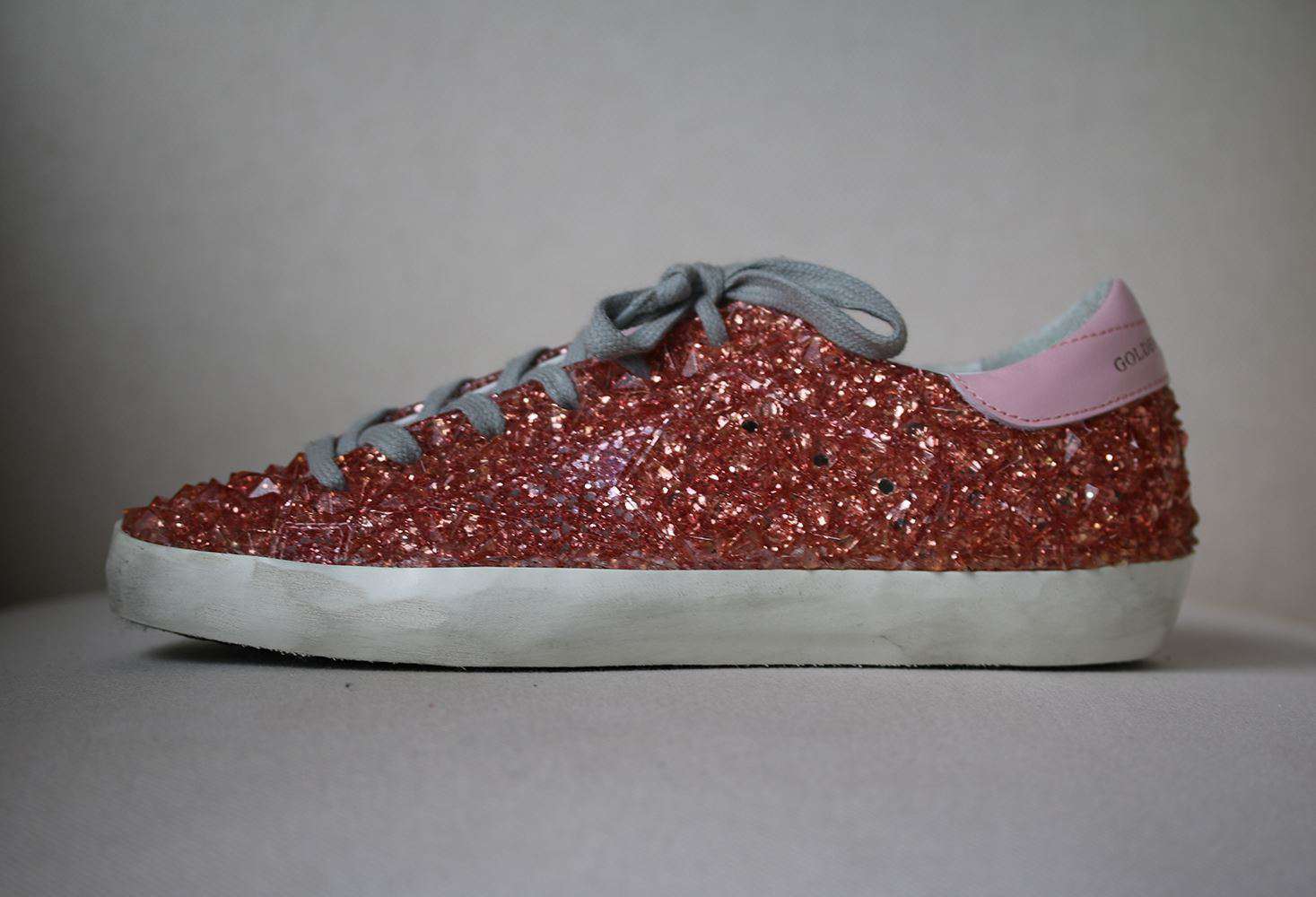 GOLDEN GOOSE DELUXE BRAND SUPERSTAR GLITTER SNEAKERS EU 38 UK 5 US 8 - Image 2