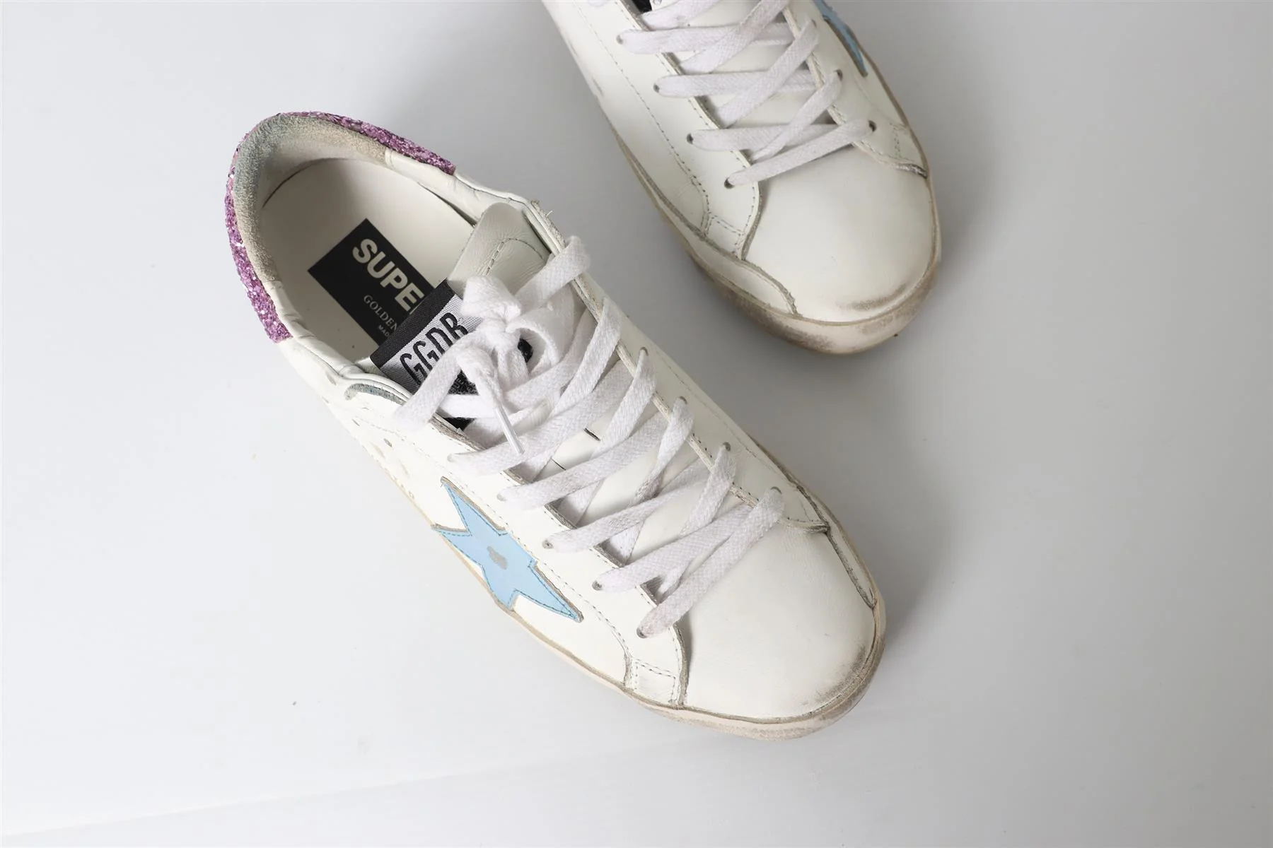 GOLDEN GOOSE DELUXE BRAND WHITE SUPER STAR LEATHER SNEAKERS EU 38 - Image 5