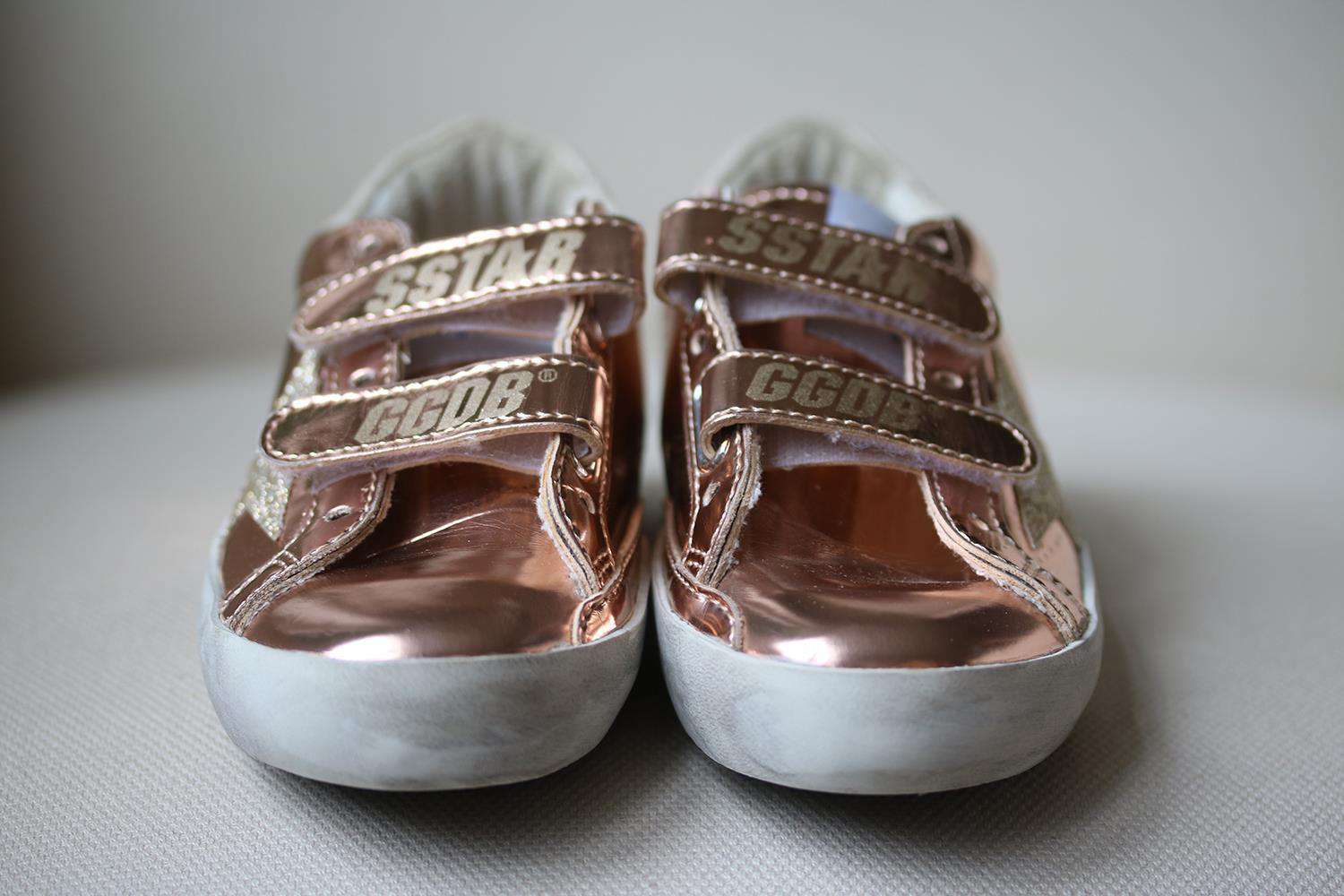GOLDEN GOOSE FOR BONPOINT LTD EDITION KIDS METALLIC SNEAKERS EU 27 UK 9 - Image 2