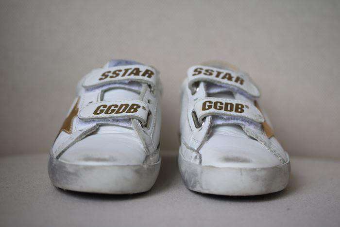 GOLDEN GOOSE FOR BONPOINT LTD EDITION KIDS WHITE TRAINERS EU 26 UK 8.5 - Image 2