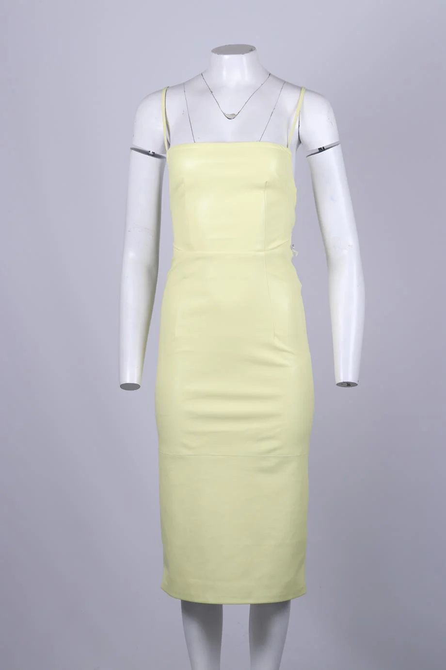 GOOD AMERICAN FAUX LEATHER MIDI DRESS UK 8 - Image 2