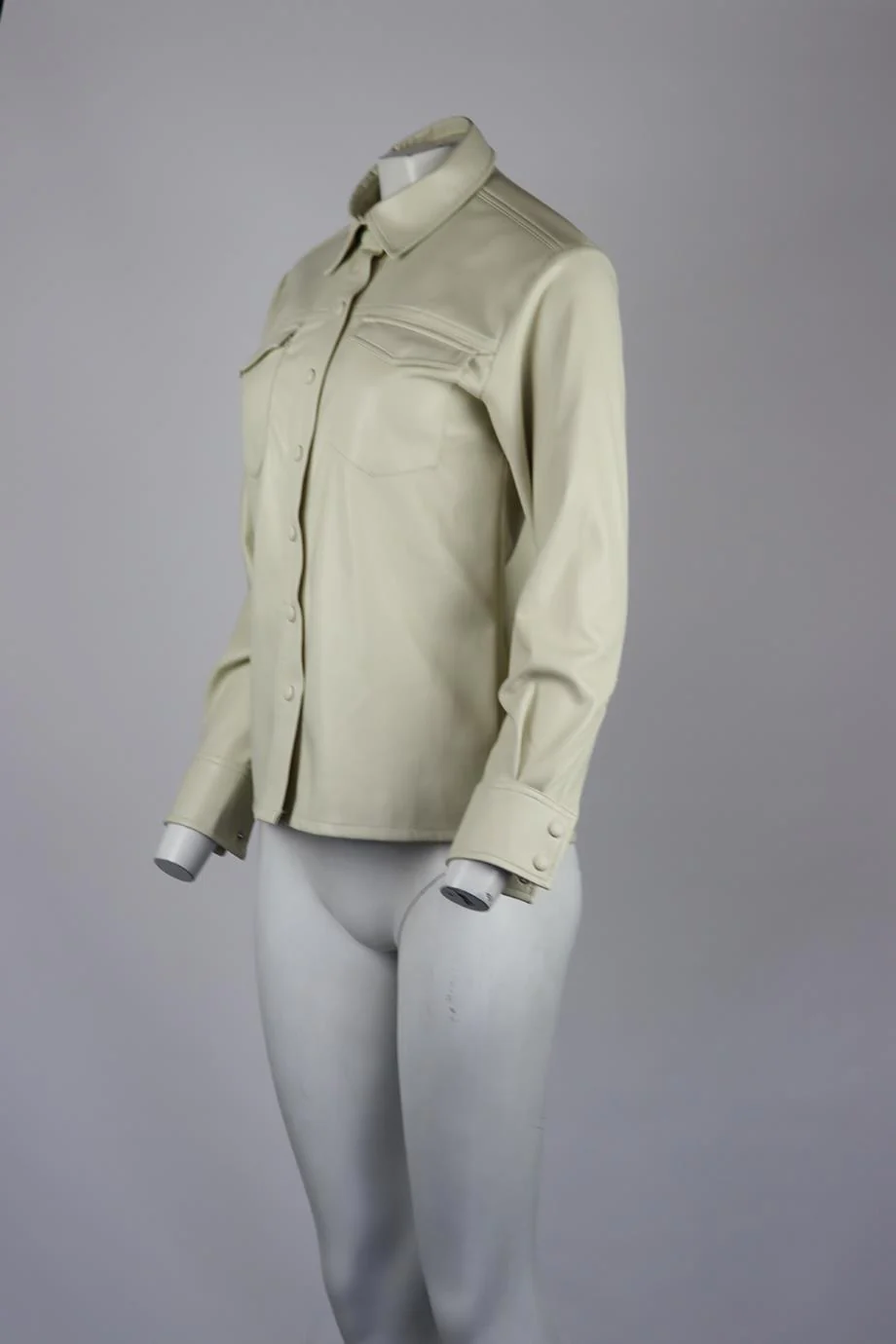 GOOD AMERICAN FAUX LEATHER SHIRT UK 6 - Image 3
