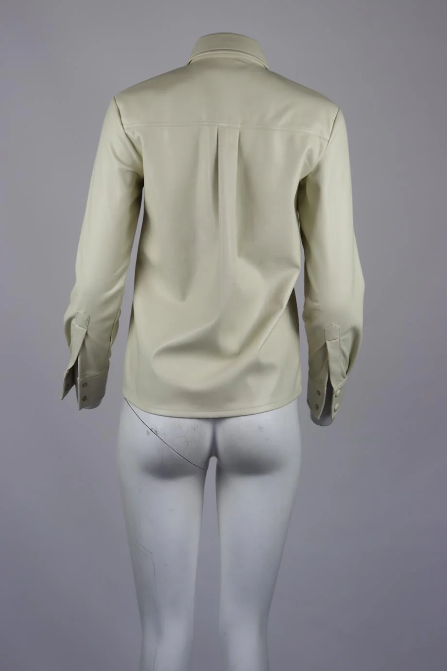 GOOD AMERICAN FAUX LEATHER SHIRT UK 6 - Image 4