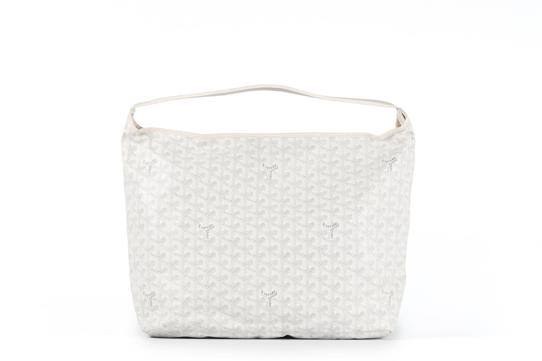 GOYARD WHITE BOHÈME HOBO COATED CANVAS SHOULDER BAG - Image 3