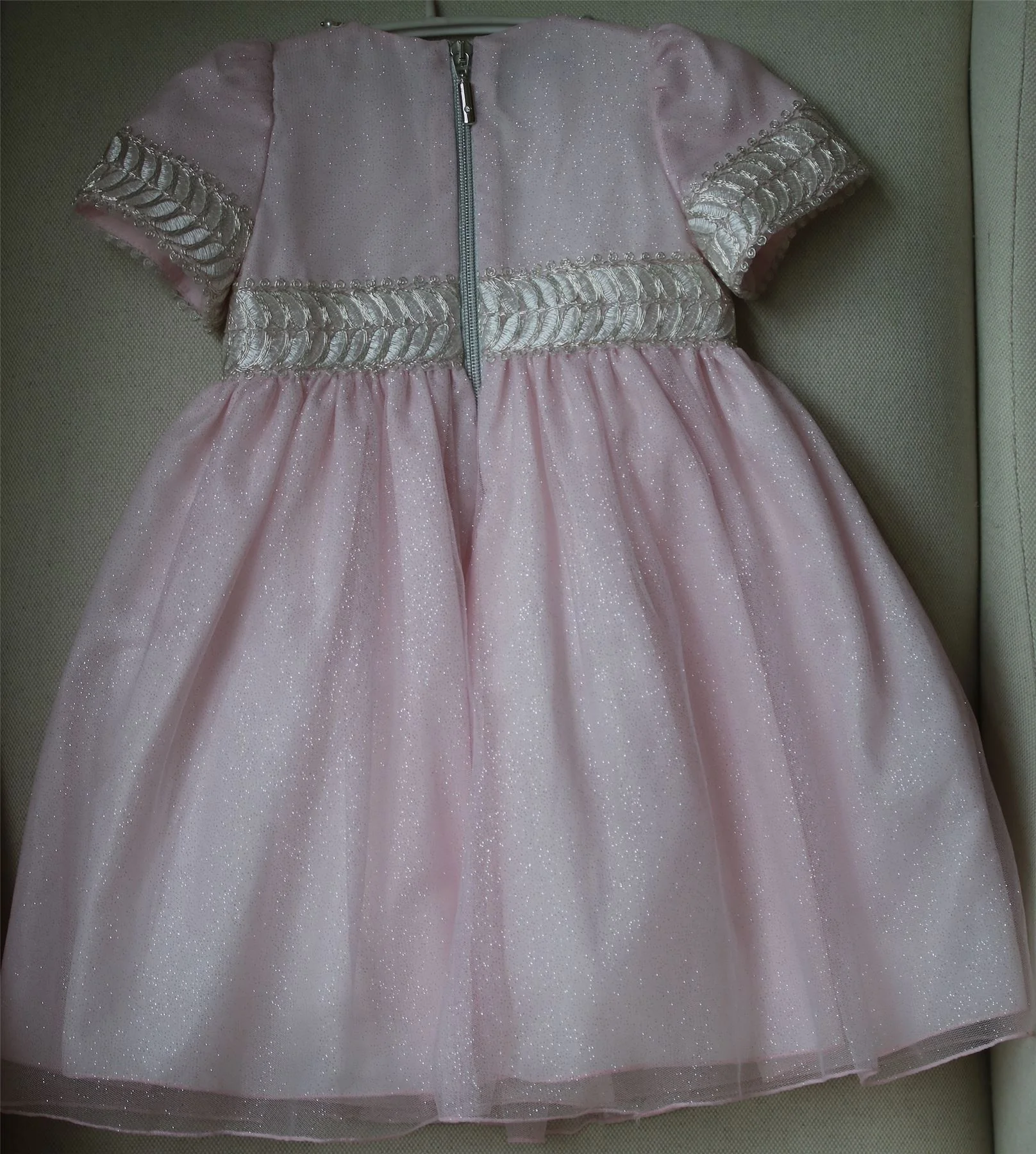 GRACI GIRLS PINK TULLE DRESS WITH DIAMANTÉ, PEARLS & GLITTER 2 YEARS - Image 4