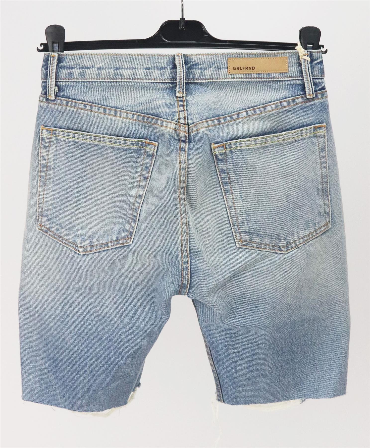 GRLFRND BEVERLY DISTRESSED DENIM SHORTS W25 UK 6/8 - Image 3