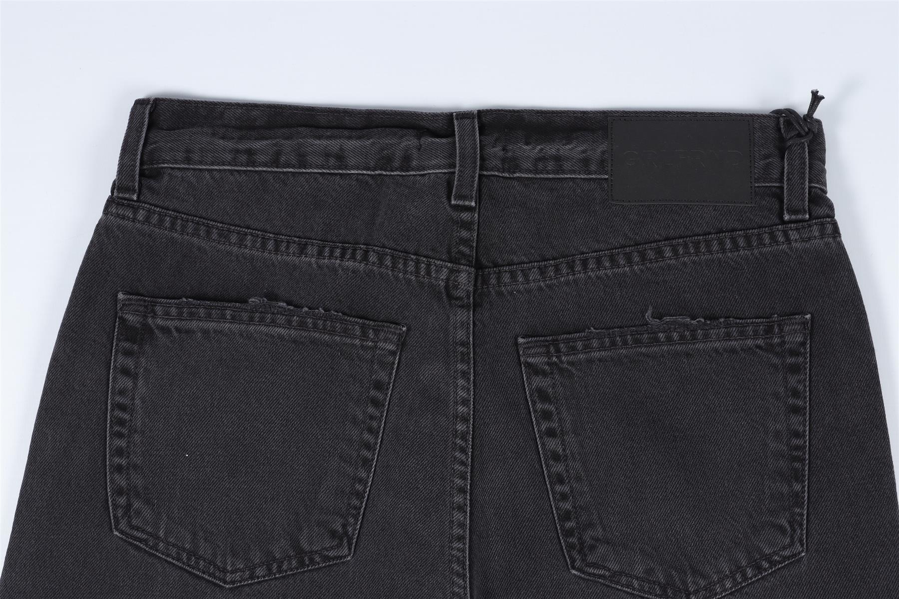 GRLFRND BLACK HIGH RISE STRAIGHT LEG JEANS W24 UK 6 - Image 5