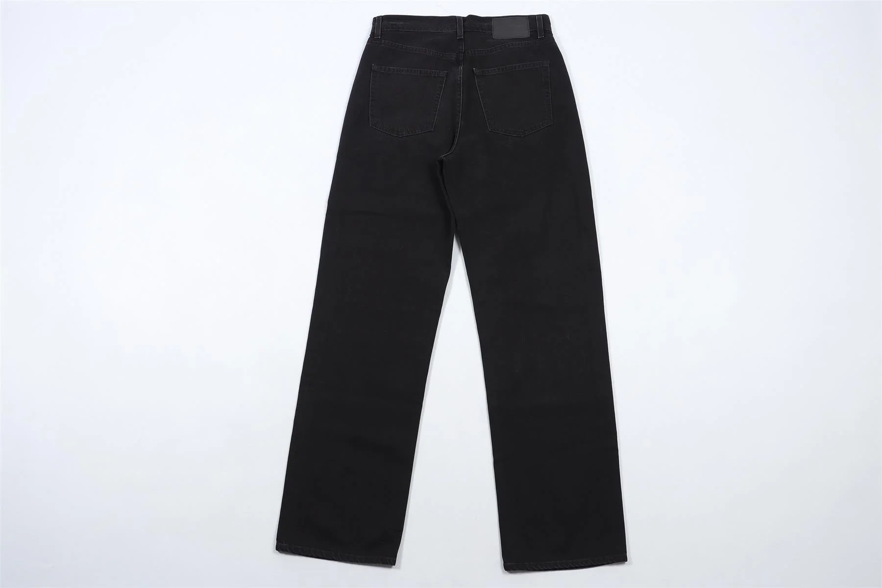 GRLFRND BLACK HIGH RISE WIDE LEG JEANS W24 UK 6 - Image 4