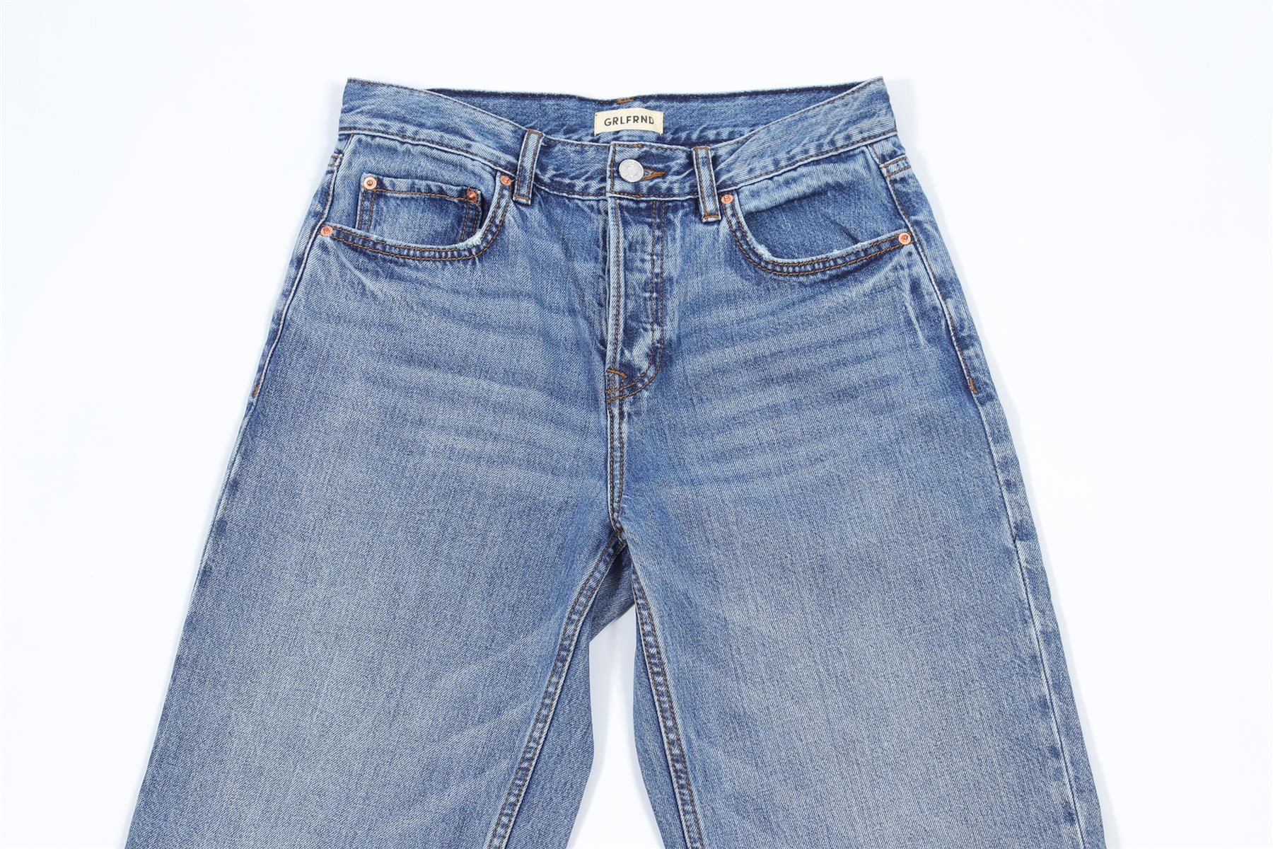 GRLFRND BLUE DENIM JEANS W24 UK 6 - Image 3