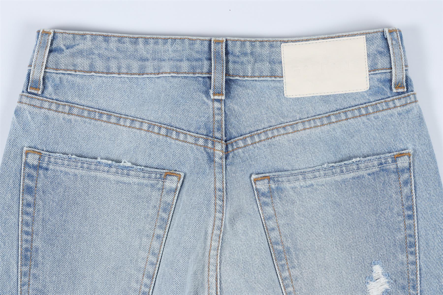 GRLFRND BLUE HIGH RISE STRAIGHT LEG JEANS W24 UK 6 - Image 5