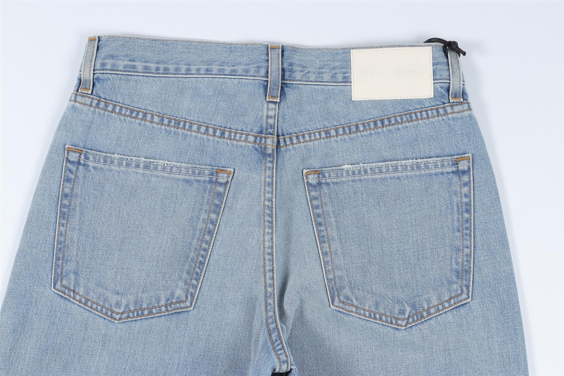 GRLFRND BLUE HIGH RISE STRAIGHT LEG JEANS W24 UK 6 - Image 5