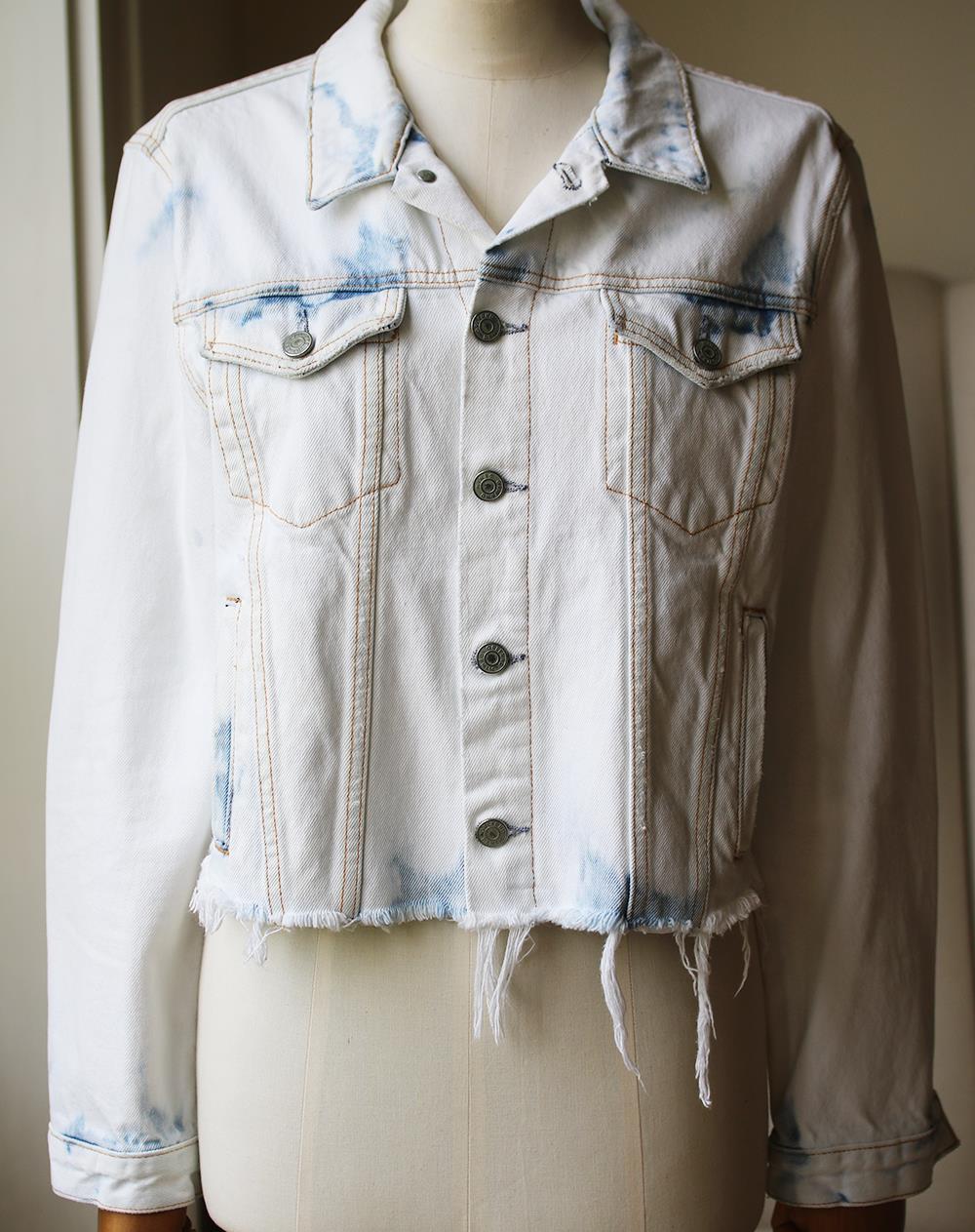 GRLFRND CARA RAW HEM DENIM JACKET MEDIUM - Image 2