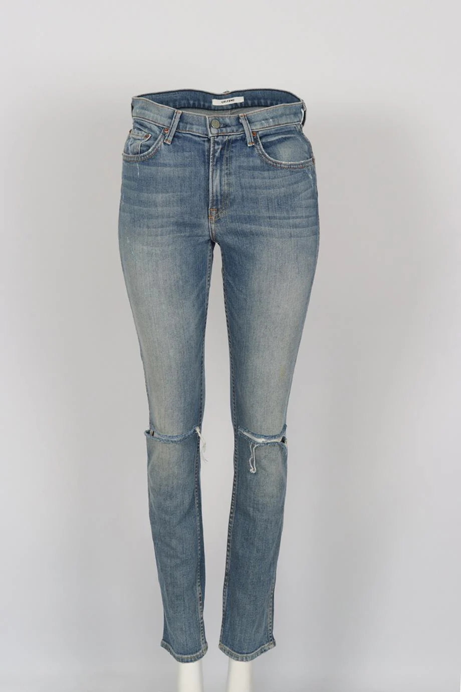 GRLFRND DISTRESSED HIGH RISE SKINNY JEANS W26 UK 8 - Image 2