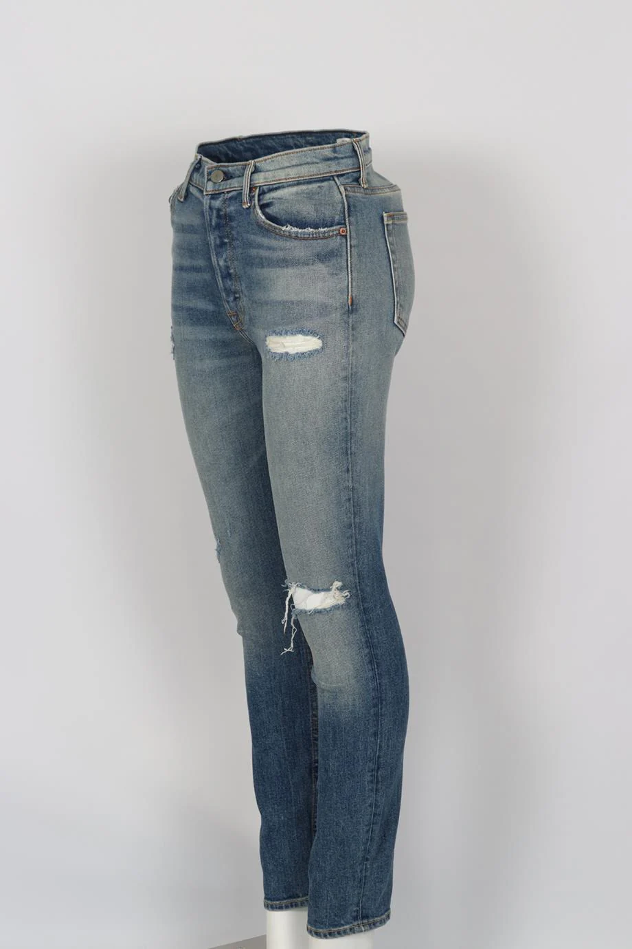 GRLFRND DISTRESSED HIGH RISE SKINNY JEANS W26 UK 8 - Image 3