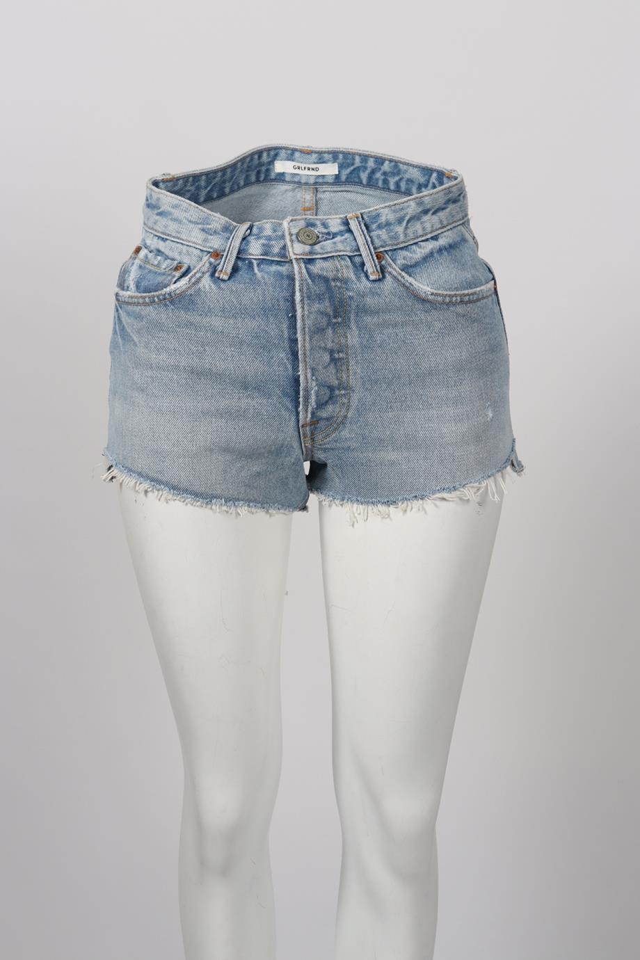 GRLFRND HIGH RISE DENIM SHORTS W25 UK 6-8 - Image 2
