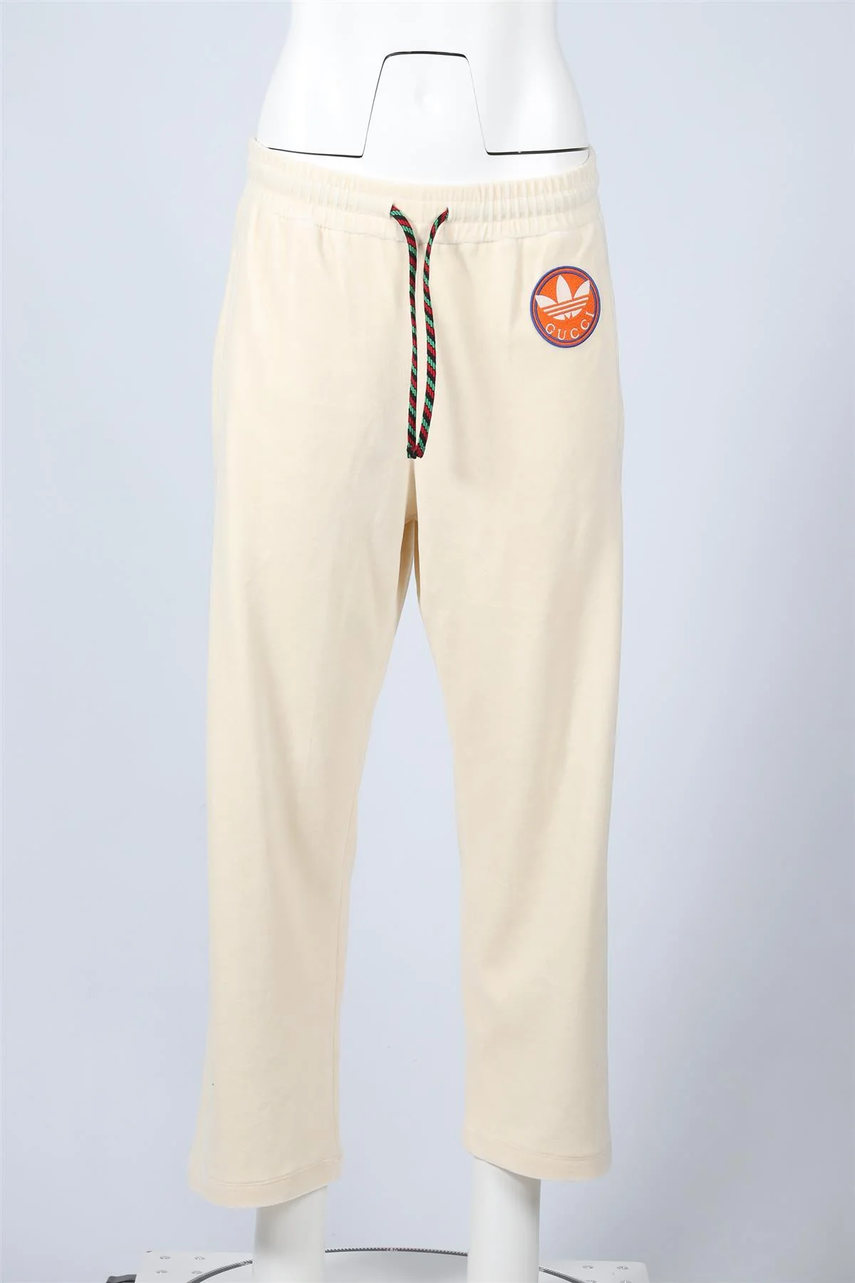 GUCCI + ADIDAS CREAM VELOUR STRAIGHT LEG PANTS MEDIUM - Image 2