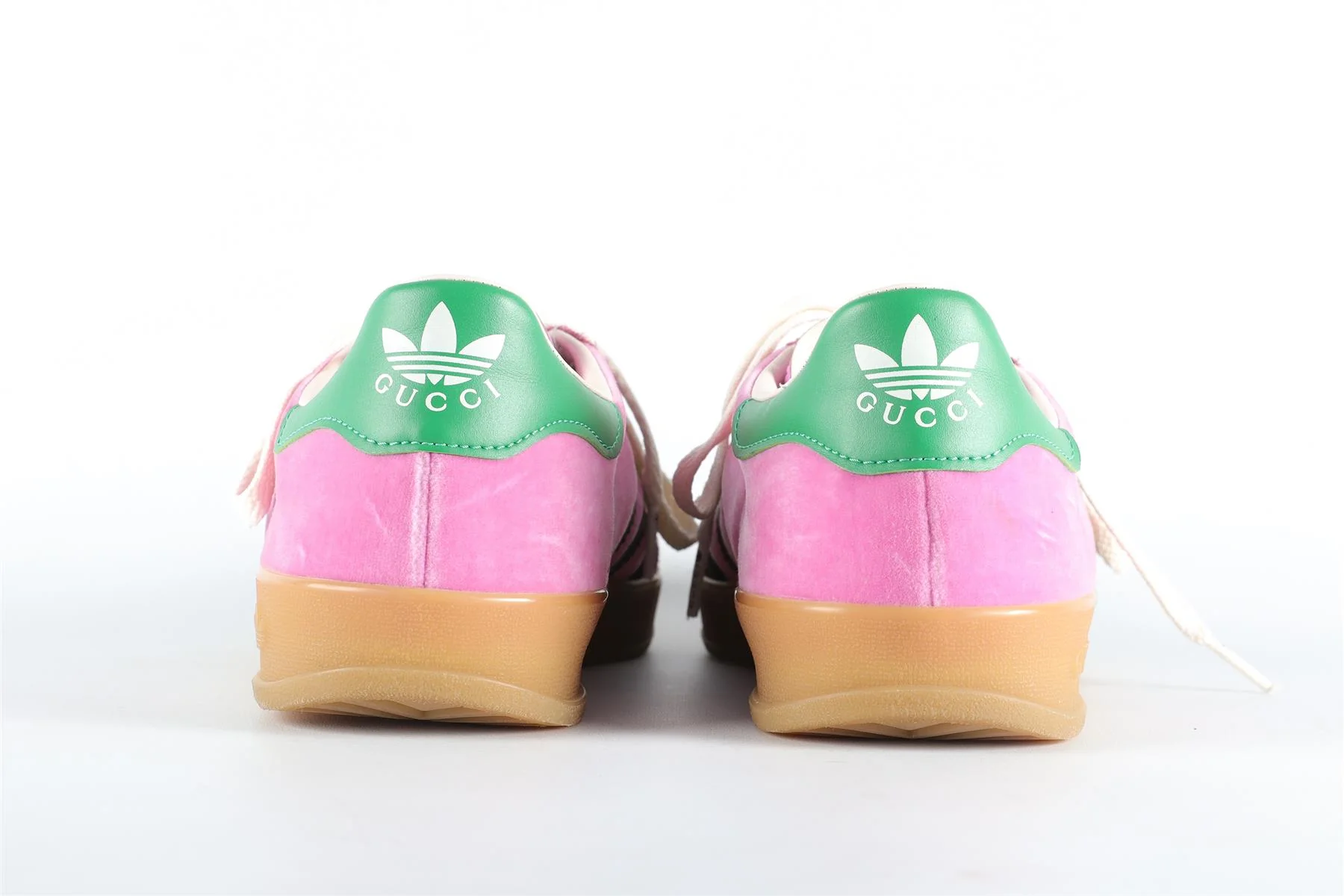 GUCCI + ADIDAS GAZELLE PINK VELVET SNEAKERS UK 7 FR 40.5 US 8.5 - Image 5