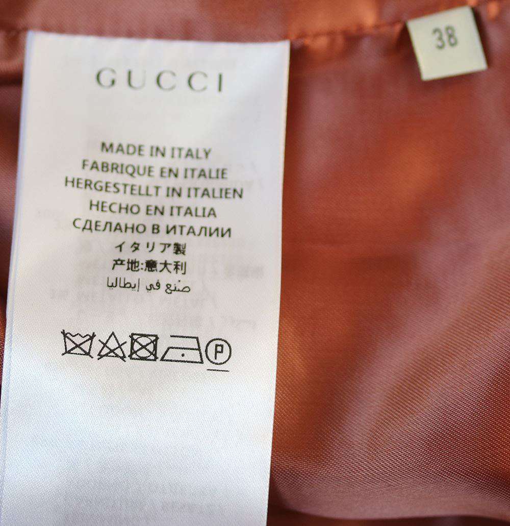 GUCCI APPLIQUÉD FLORAL PRINT DUCHESSE SILK SATIN BOMBER JACKET IT 38 UK 6 - Image 7