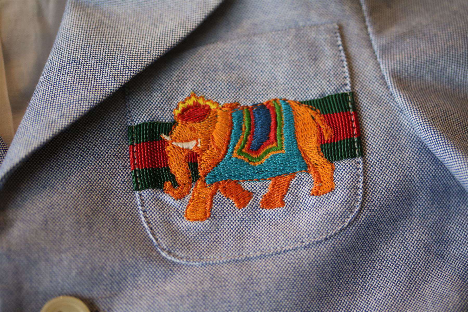 GUCCI BABY BOYS BLUE COTTON SUIT JACKET 18-24 MONTHS - Image 3