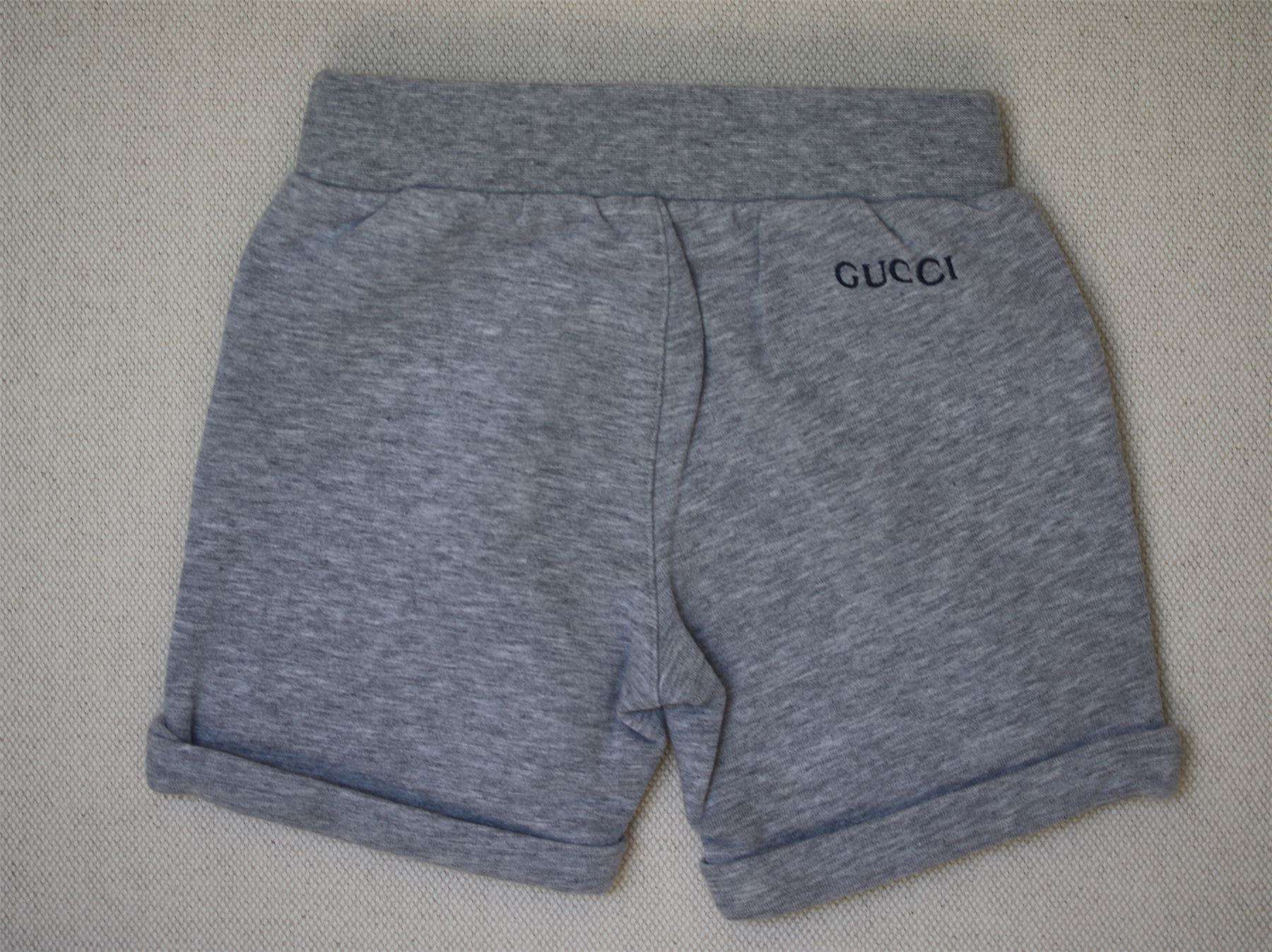 GUCCI BABY BOYS GREY JERSEY SHORTS 6-9 MONTHS - Image 2