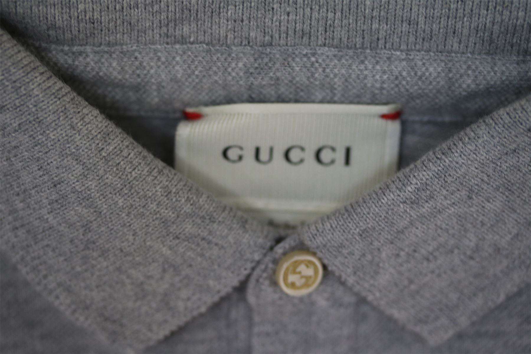 GUCCI BABY BOYS GREY TIGER POLO SHIRT 12-18 MONTHS - Image 3