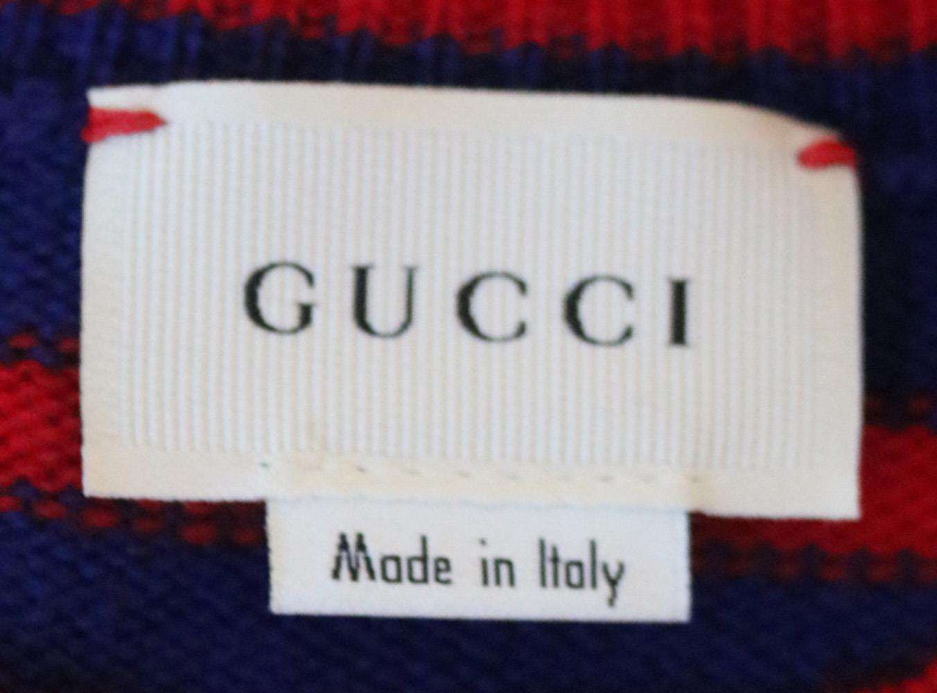 GUCCI BABY BOYS TIGER PRINT STRIPED WOOL SWEATER 24 MONTHS - Image 4
